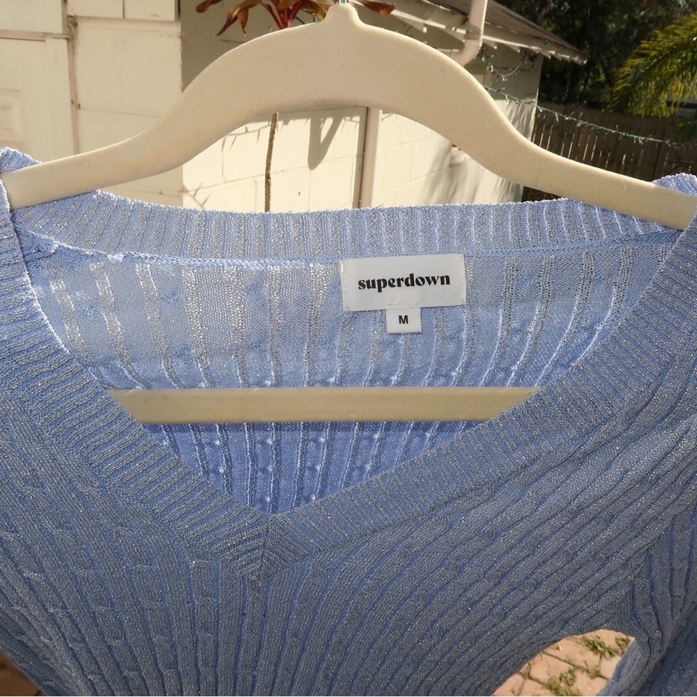 Superdown Sparkly Crop Top - image 2